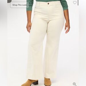 Jcrew Lizzie high-rise patch-pocket wide-leg pant TALL